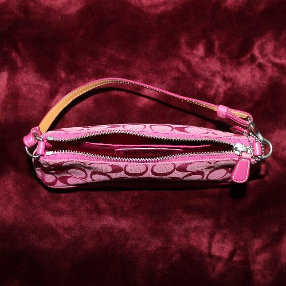 Vintage Y2K coach pink signature demi hampton shoulder bag - Picture 5 of 6